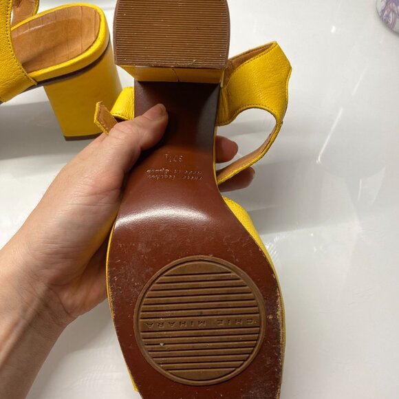 Chie Mihara Yellow Leather Sandals – Made in Spain – Size 37.5 (US 7-7.5) - Picture 6 of 8